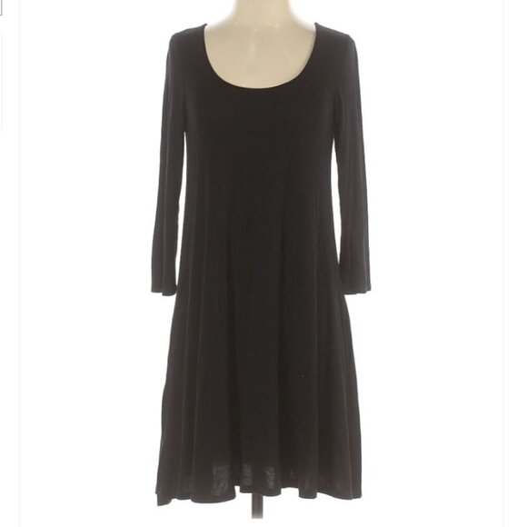 Lulu's Black Pullover Long Sleeve Scoop Neck Dress Size Small - Picture 1 of 5